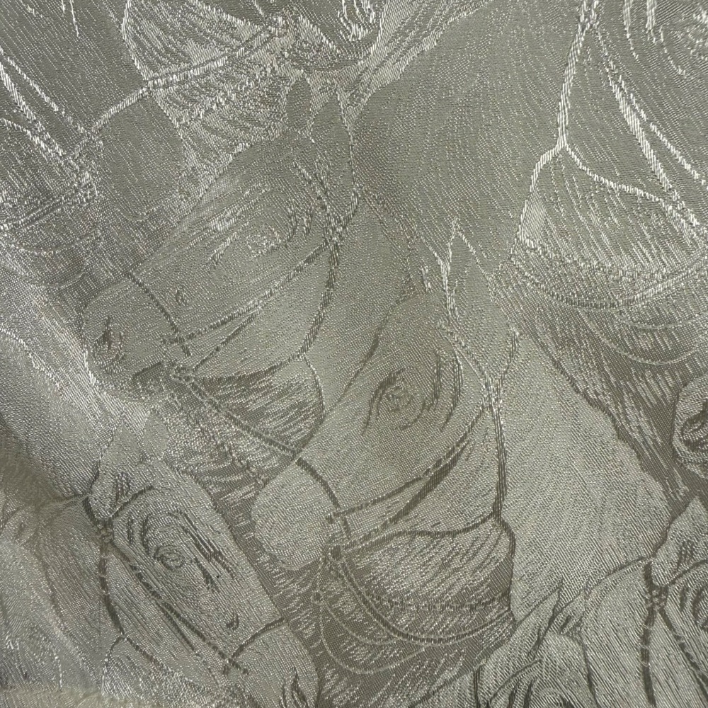 Breckenridge Horse Print Tie Neck Blouse Womens Size 12 Ivory Satin Jacquard Equ - Picture 6 of 9